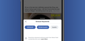 Facebook เตรียมเพิ่มฟีเจอร์ Keyword Snooze ซ่อนทุกโพสต์ที่เป็นเรื่องที่เราไม่อยากเห็น Facebook Keyword Snooze