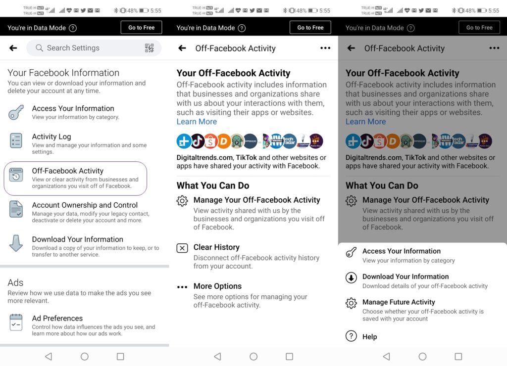 Off Fb Fun สอนปิดการดักฟังจาก Facebook ด้วย Off-Facebook Activity หยุดไม่ให้ ...