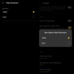 video resolution front camera