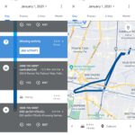 google maps timeline