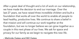 บิล เกตส์ ประกาศยุติความสัมพันธ์กับเมลินดา หลังใช้ชีวิตคู่มานานกว่า 27 ปี