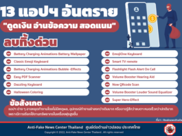 เช็คด่วน! 13 แอปฯ อันตราย “ดูดเงิน อ่านข้อความ สอดแนม” แนะนำให้ลบทิ้งด่วน